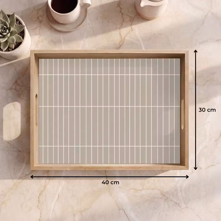 Tablett - Vertikal - Wandfliese - Helles Beige — 7
