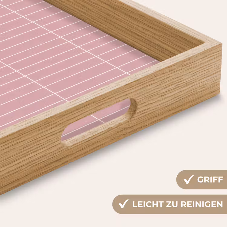Tablett - Vertikal - Wandfliese - Hellrosa — 8