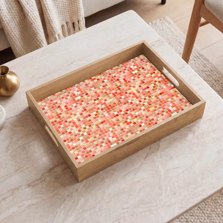 Tablett - Mosaik - Fliese - Muster - Farbenfroh — 2