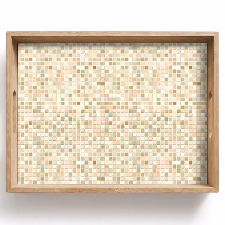 Tablett - Mosaik - Muster - Beige — 1