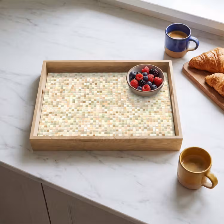 Tablett - Mosaik - Muster - Beige — 3