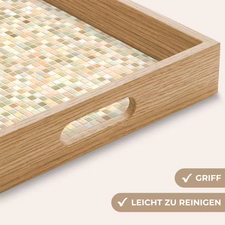 Tablett - Mosaik - Muster - Beige — 8
