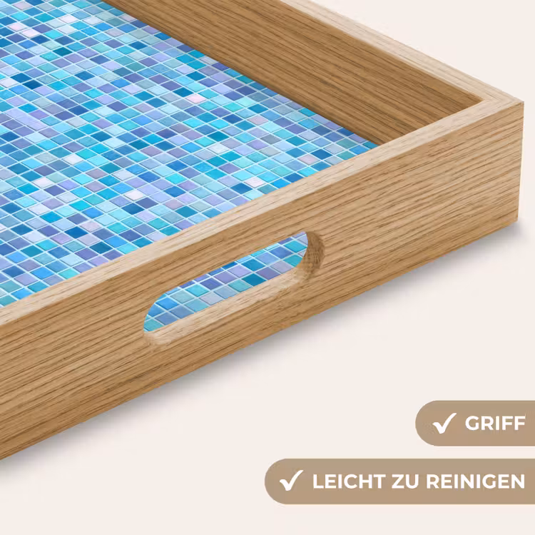 Tablett - Mosaik - Muster - Türkis — 8