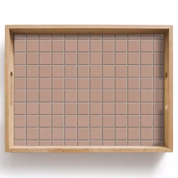 Tablett - Muster - Fliese - Altrosa — 1