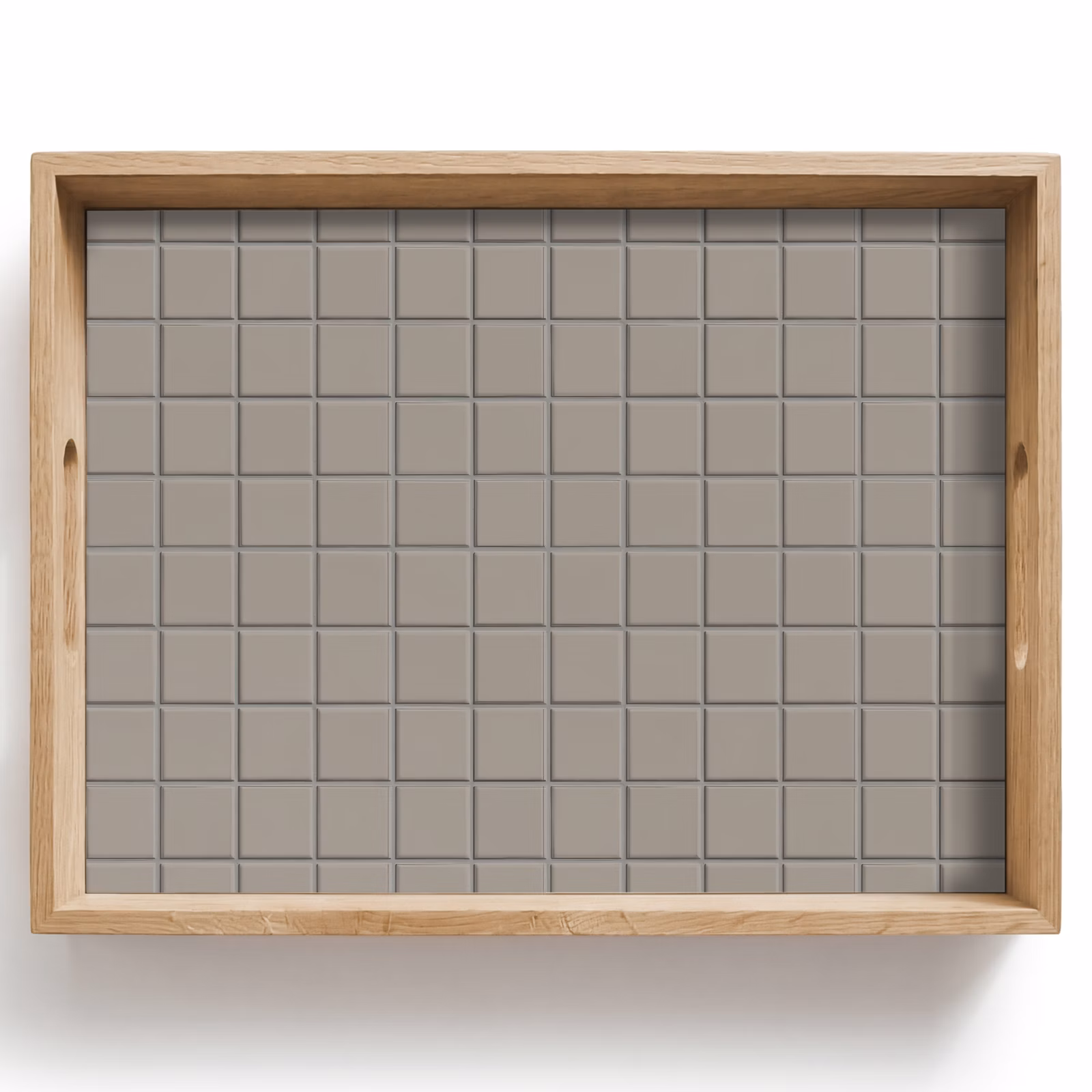 Tablett - Fliese - Muster Kieselstein - Grau — 1