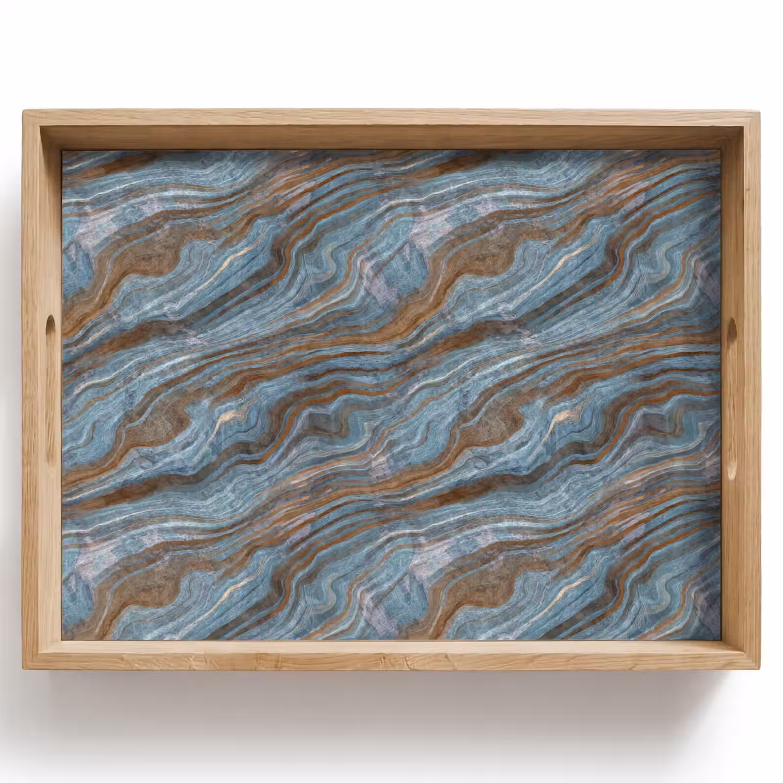 Tablett - Muster - Stein - Blau — 1