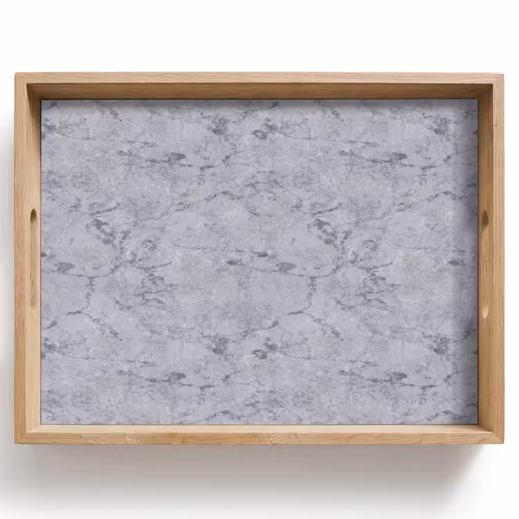 Tablett - Marmorteller - Muster - Grau — 1