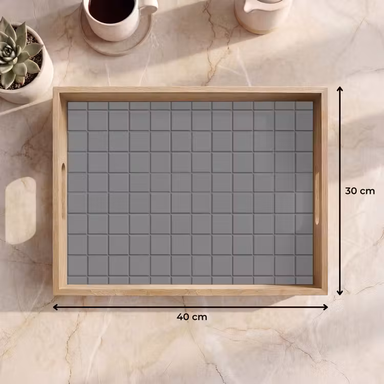 Tablett - Modern - Muster - Grau — 7