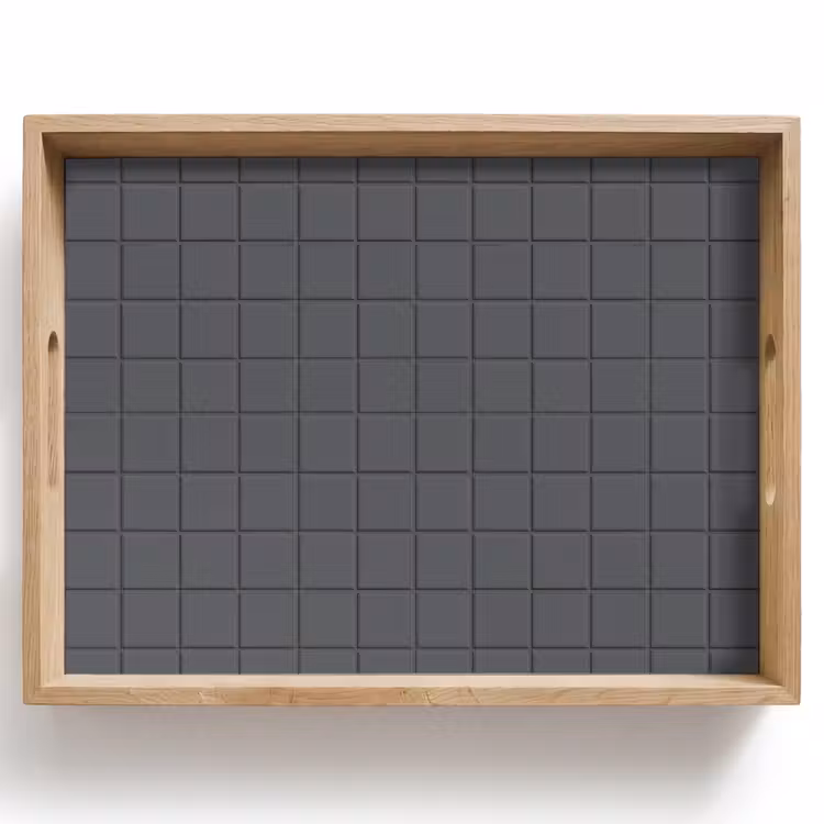 Tablett - Muster - Fliese - Graphit - Grau — 1