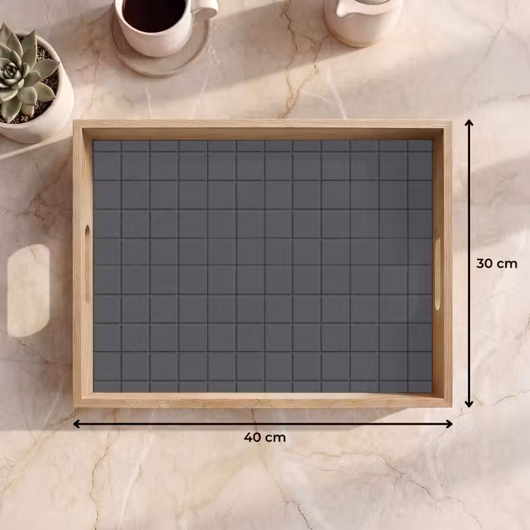 Tablett - Muster - Fliese - Graphit - Grau — 7