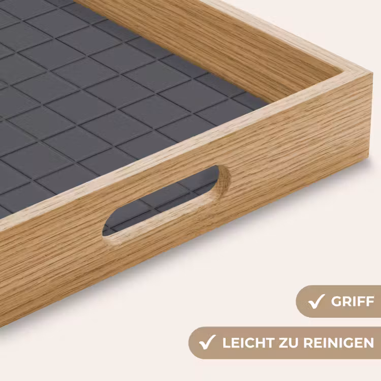 Tablett - Muster - Fliese - Graphit - Grau — 8