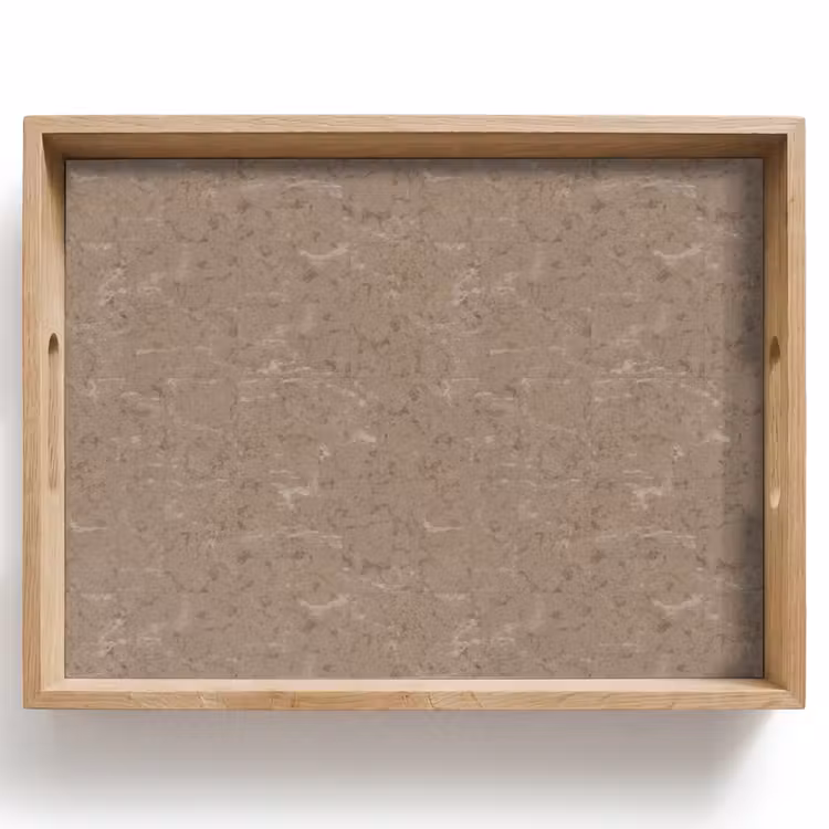 Tablett - Muster - Kalkstein - Beige — 1