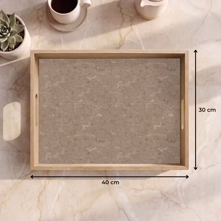 Tablett - Muster - Kalkstein - Beige — 7
