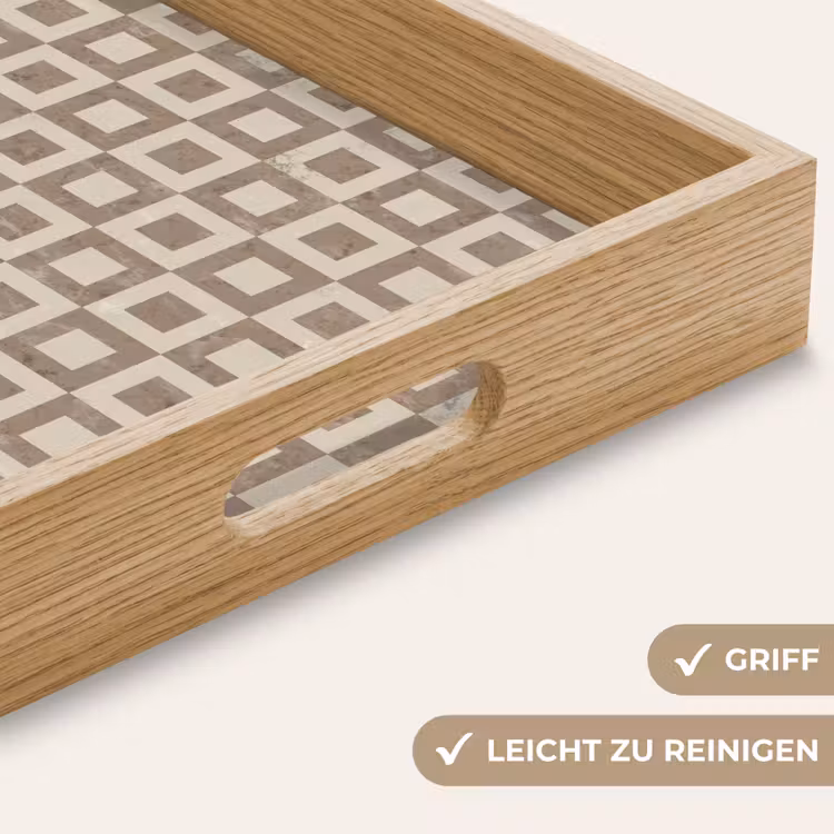 Tablett - Muster - Marmor - Beige — 8