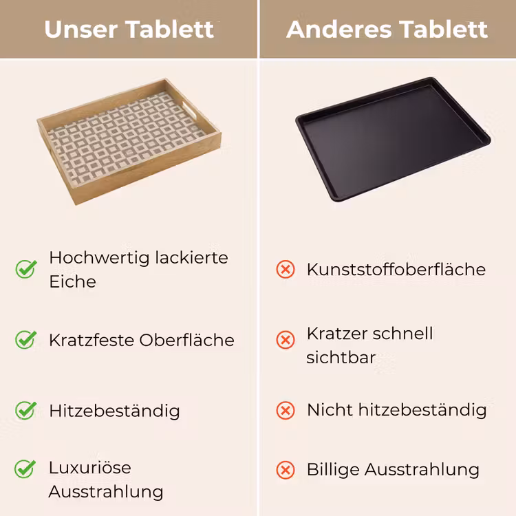 Tablett - Muster - Marmor - Beige — 9