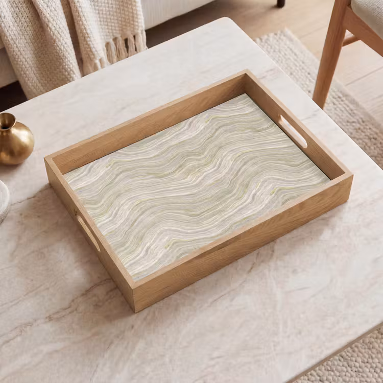 Tablett - Muster - Serene - Grün — 2