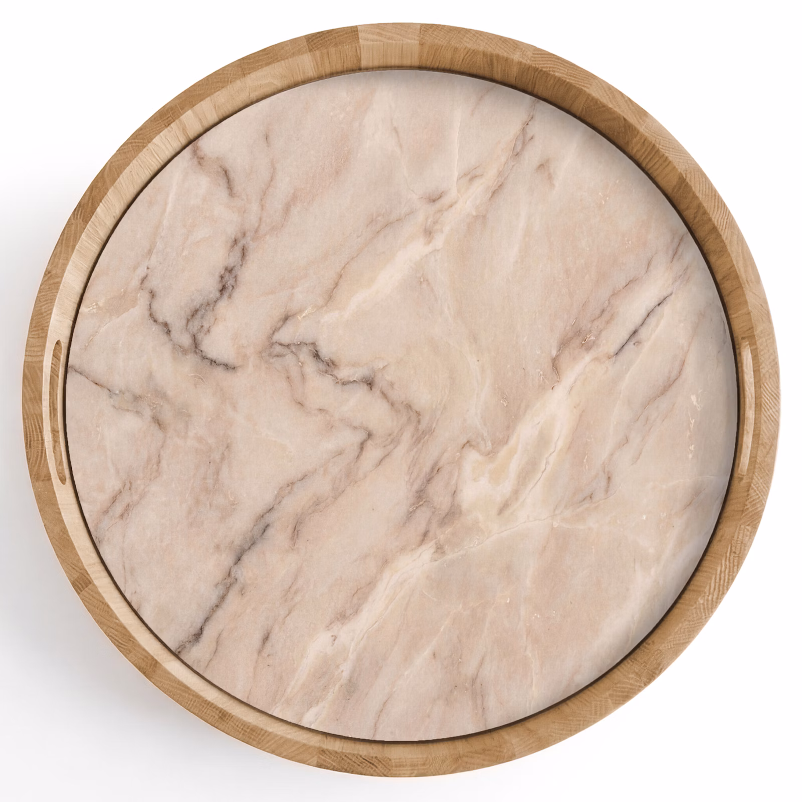 Tablett - Marmor – Muster – Abstrakt – Modern – Beige — 1