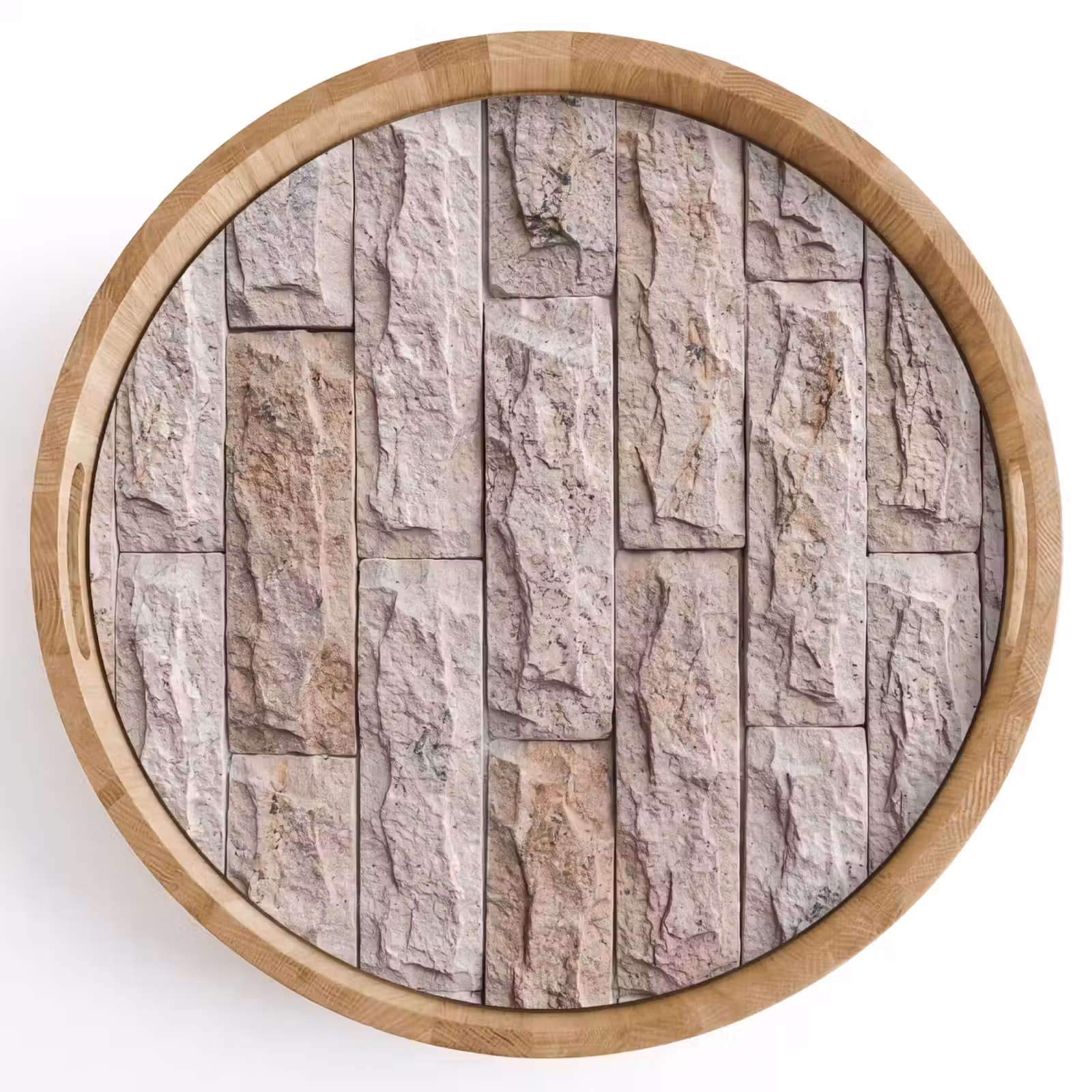 Tablett - Mauer – Stein – rau – beige – Struktur — 1