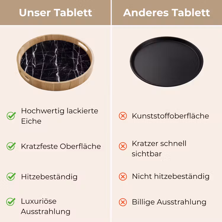 Tablett - Marmor – Adern – Abstrakt – Schwarz — 9