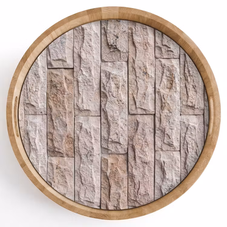 Tablett - Mauer – Stein – rau – beige – Struktur — 1