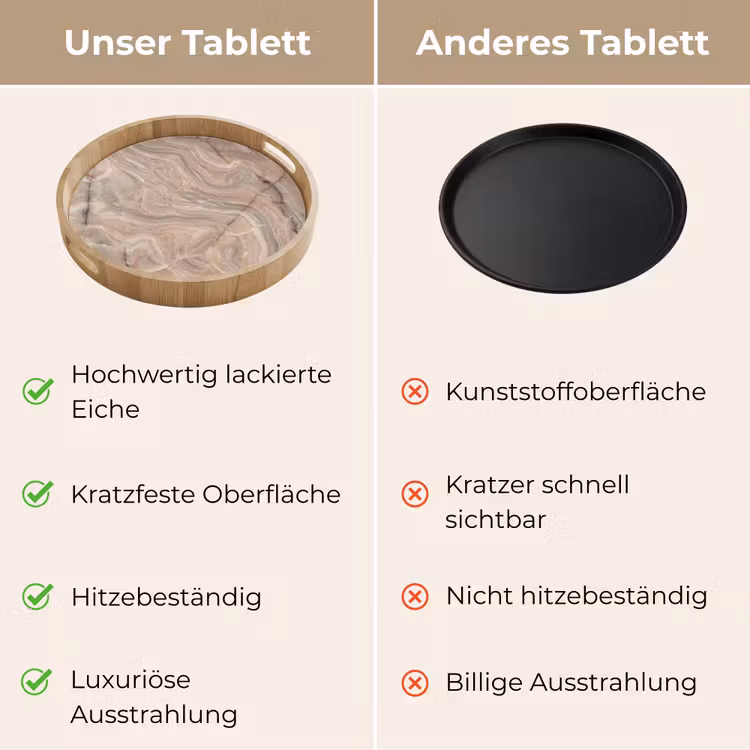 Tablett - Marmor – Muster – Abstrakt – Beige – Grün — 9