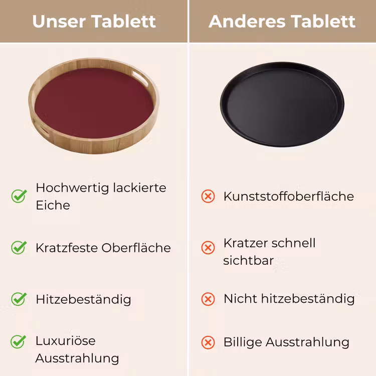 Tablett - Dunkel – Granat – Rot — 9