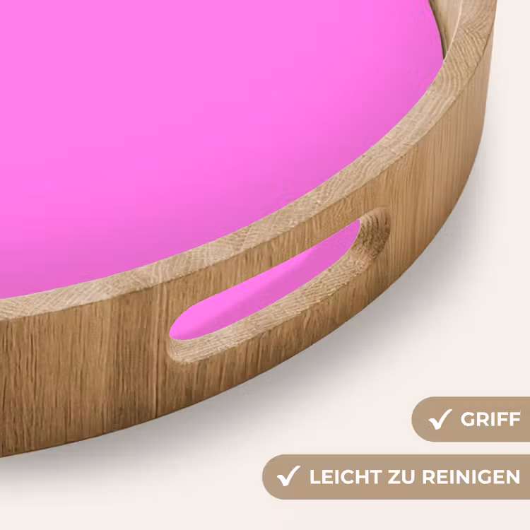 Tablett - Hell – Orchidee – Rosa — 8