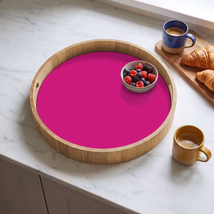 Tablett - Samt – Magenta – Rosa — 3