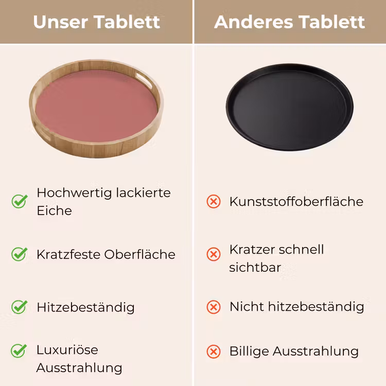 Tablett - Ancient – Rose – Rosa — 9