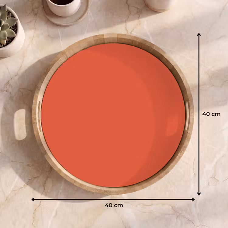 Tablett - Rustikal – Ton – Orange — 7