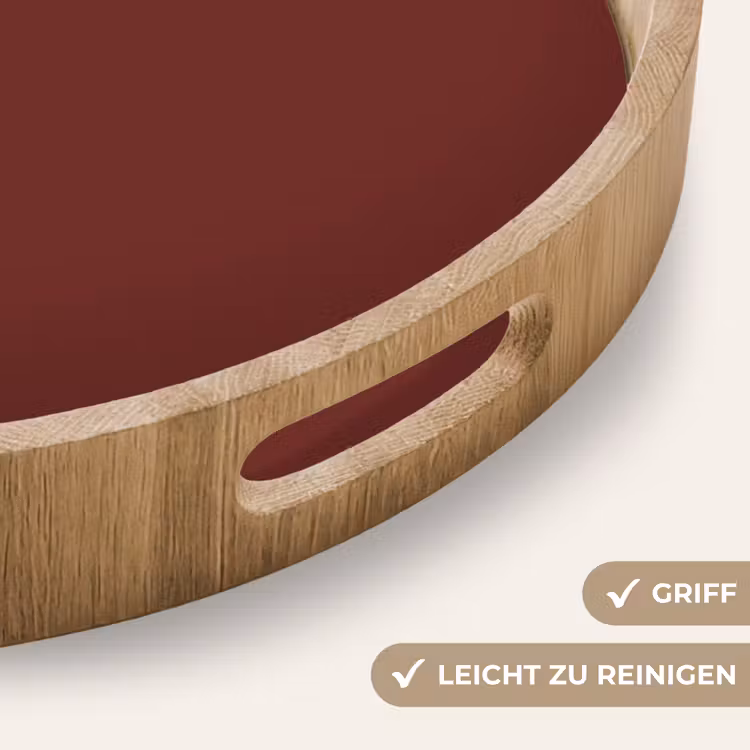 Tablett - Valentine – Samt – Rot — 8