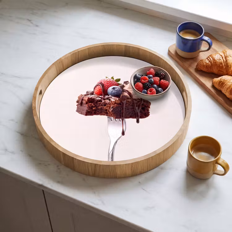 Tablett - Gabel – Brownie – Erdbeere — 3