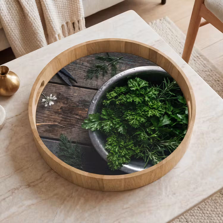 Tablett - Gemüse – Holz – Essen — 2