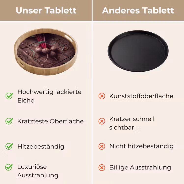 Tablett - Gemüse – Rote Bete – Rustikal — 9