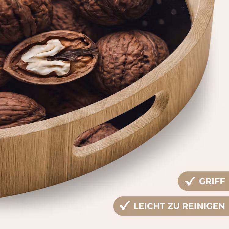 Tablett - Walnuss – Essen – Dunkel — 8