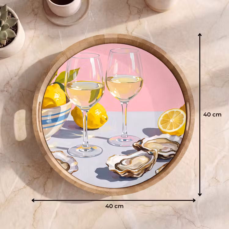 Tablett - Zitrone – Wein – Essen — 7