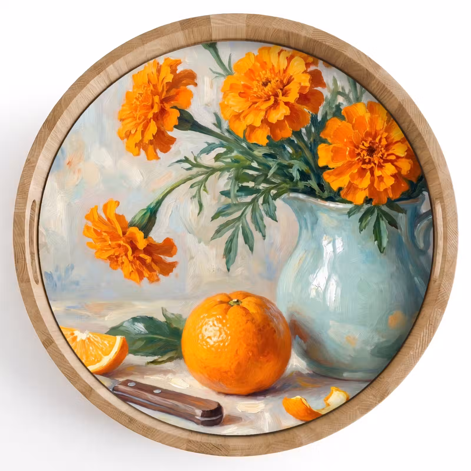 Tablett - Essen – Orange – Kunst — 1
