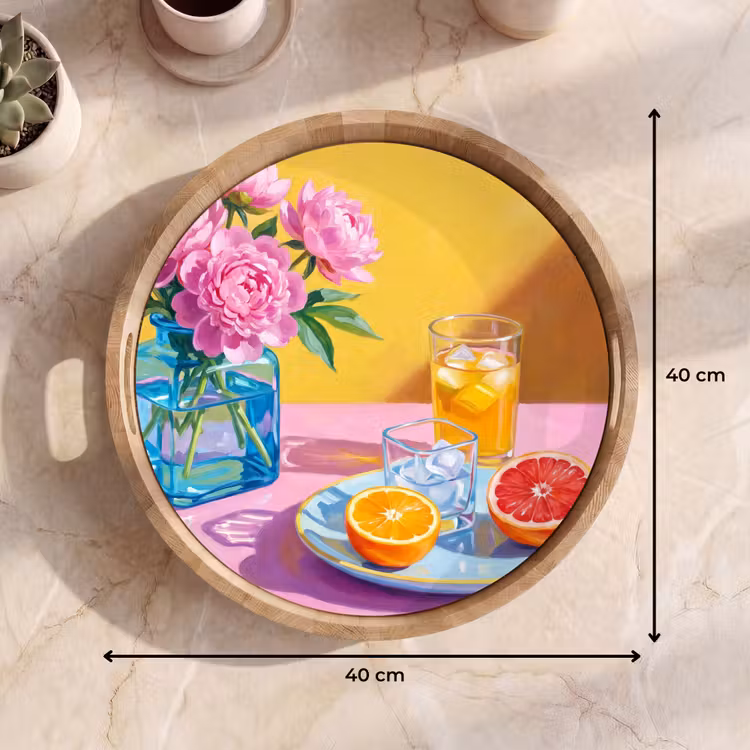 Tablett - Blumen – Rosa – Modern — 7