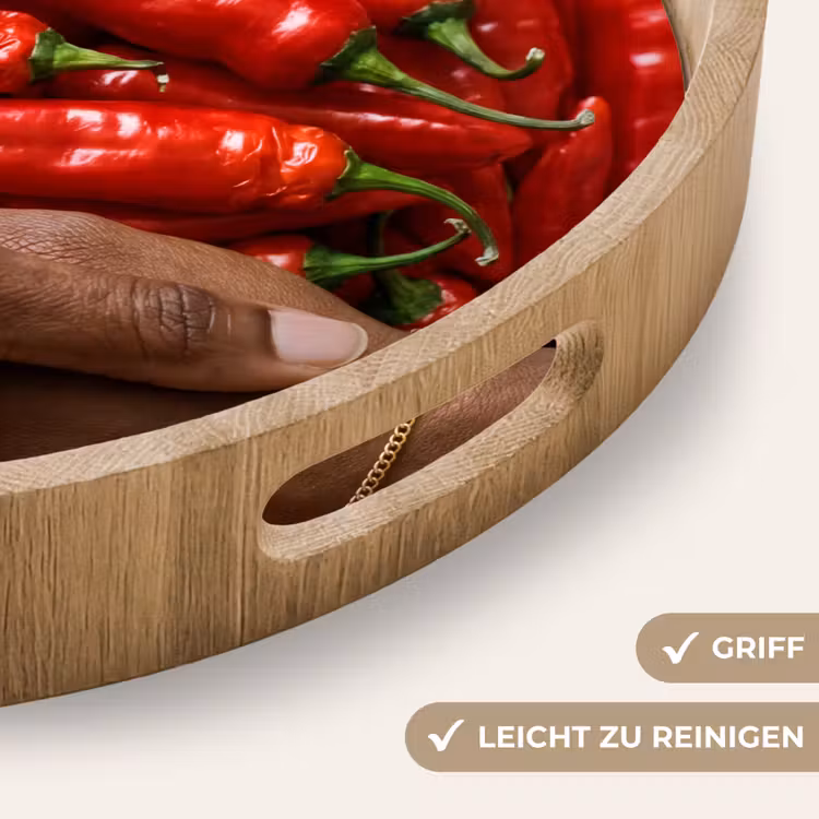 Tablett - Chilischoten – Rot – Hände — 8