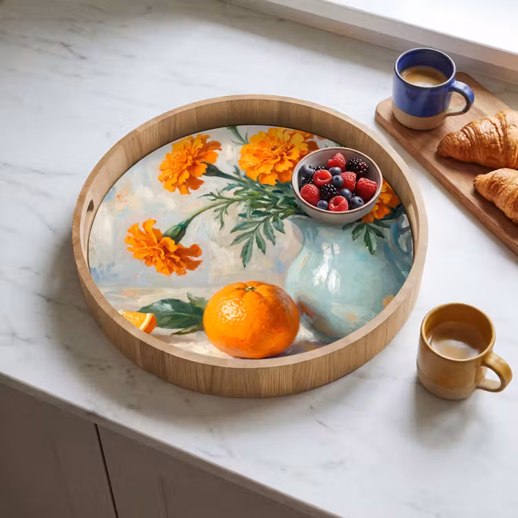 Tablett - Essen – Orange – Kunst — 3