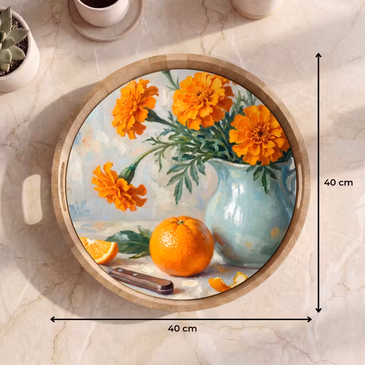 Tablett - Essen – Orange – Kunst — 7