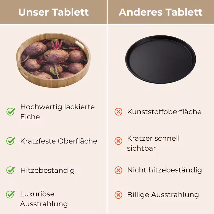 Tablett - Gemüse – Rot – Natur — 9