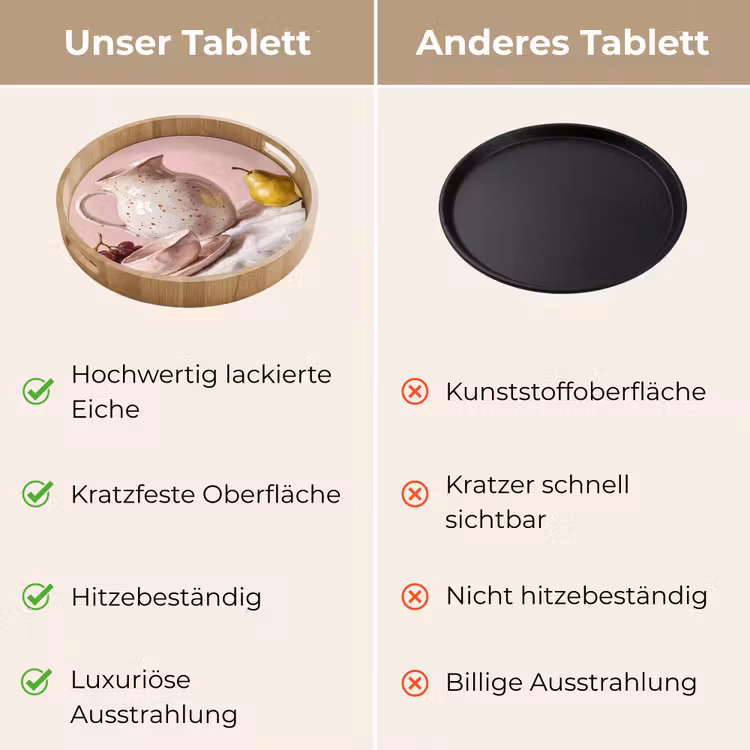 Tablett - Stillleben – Obst – Rosa — 9