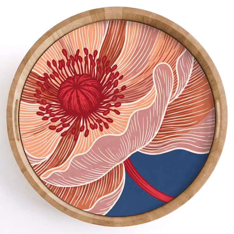 Tablett - Blumen – Modern – Abstrakt — 1
