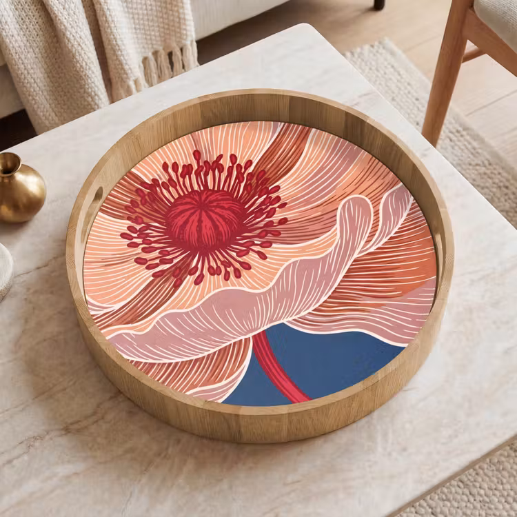 Tablett - Blumen – Modern – Abstrakt — 2
