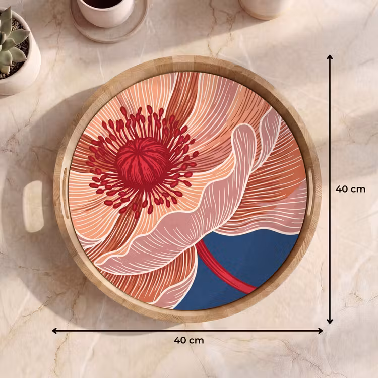 Tablett - Blumen – Modern – Abstrakt — 7