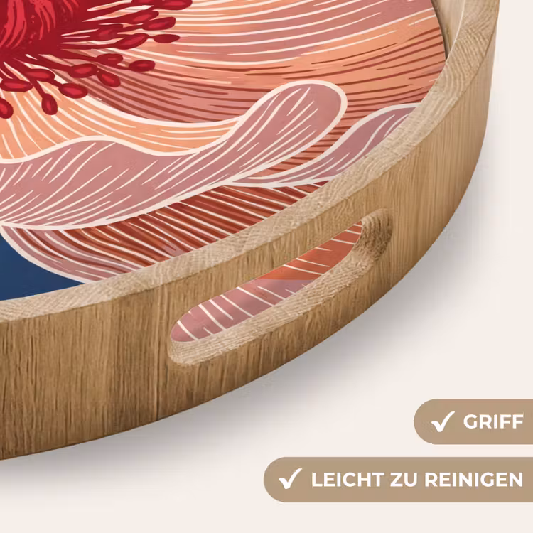 Tablett - Blumen – Modern – Abstrakt — 8