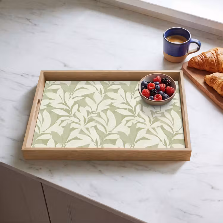 Tablett - Salbeigrün – Botanisch – Minimalistisch – Muster — 3