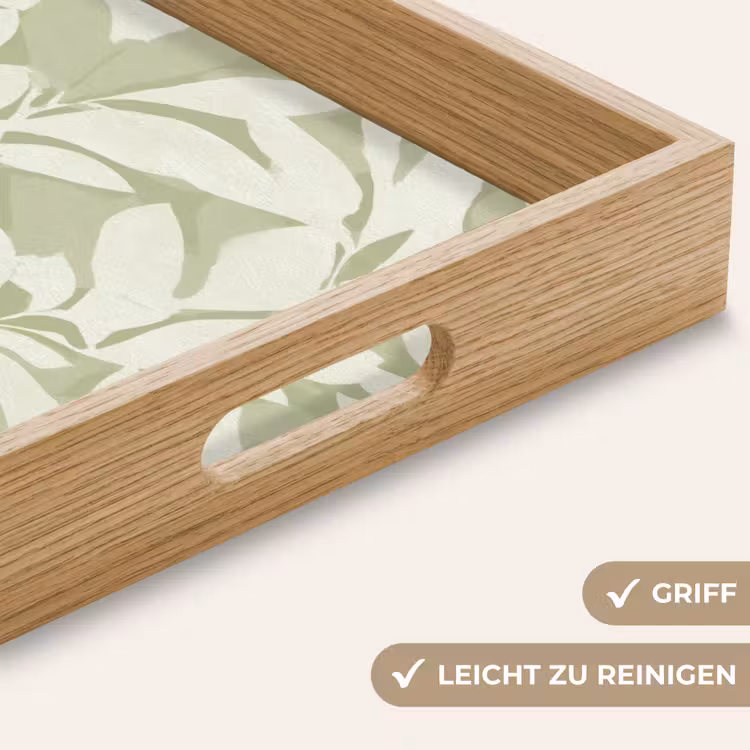 Tablett - Salbeigrün – Botanisch – Minimalistisch – Muster — 8