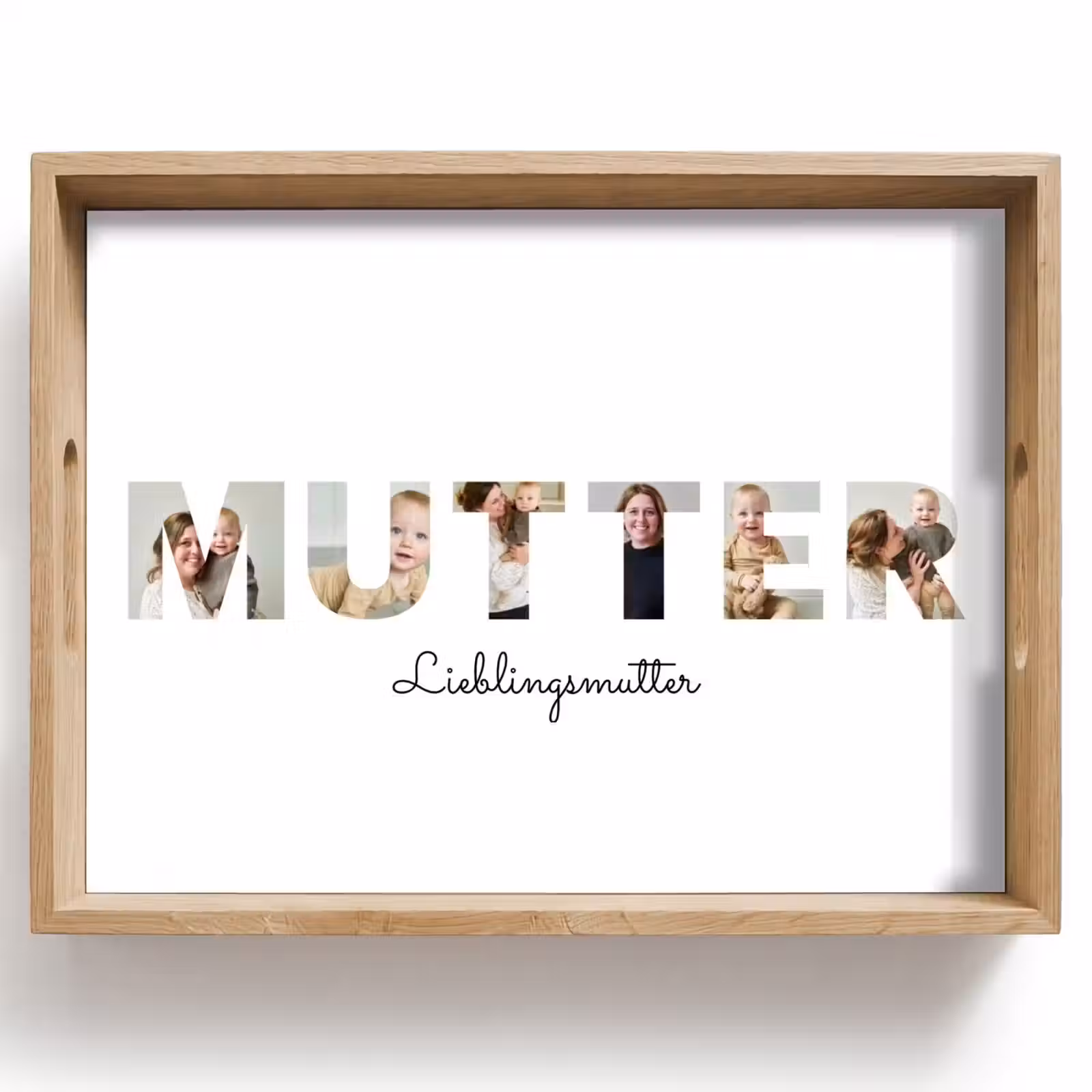 Tablett - Lieblingsmutter – Buchstaben-Collage — 1
